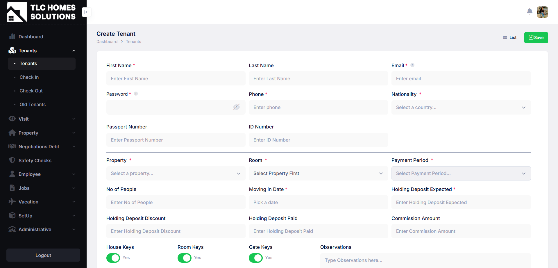 TLC Home Solution Tenant Inner